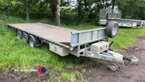 Ifor Williams LM186 18ft flat trailer, May 2023, lights and brakes working