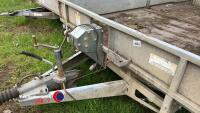 Ifor Williams LM147G twin axle plant trailer, full width ramp, sides, beaver and manual winch 3500kg - 4