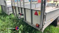 Ifor Williams LM147G twin axle plant trailer, full width ramp, sides, beaver and manual winch 3500kg - 7