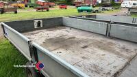 Ifor Williams LM147G twin axle plant trailer, full width ramp, sides, beaver and manual winch 3500kg - 6