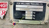 Ifor Williams LM147G twin axle plant trailer, full width ramp, sides, beaver and manual winch 3500kg - 8
