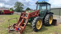 John Deere 2140 4wd tractor, SG2 cab and loader - 2