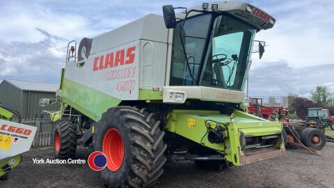 Claas Lexion 450 combine, 22ft cut with straw chopper, W661 PSH, 3142 engine hours 3142, 2659 drum hours, serviced yearly by Claas Eastern. Log book and proof of road (August 2025) , key in office