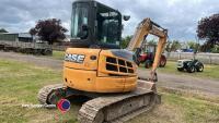 Case CX50B excavator, 6,000 hours, zero swing, piped, new steel tracks, blade, quick hitch, 2 buckets, 2013, key in office - 3