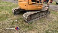 Case CX50B excavator, 6,000 hours, zero swing, piped, new steel tracks, blade, quick hitch, 2 buckets, 2013, key in office - 4