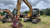 Caterpillar 312 excavator, 1996, 15,750 hours, hydraulic quick hitch, c/w Strickland 4ft digging bucket, well greased, pins and bushes very tight for the hours, key in office - 2