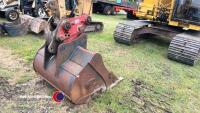 Caterpillar 312 excavator, 1996, 15,750 hours, hydraulic quick hitch, c/w Strickland 4ft digging bucket, well greased, pins and bushes very tight for the hours, key in office - 3