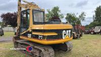 Caterpillar 312 excavator, 1996, 15,750 hours, hydraulic quick hitch, c/w Strickland 4ft digging bucket, well greased, pins and bushes very tight for the hours, key in office - 6