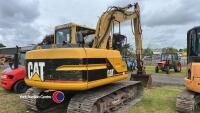 Caterpillar 312 excavator, 1996, 15,750 hours, hydraulic quick hitch, c/w Strickland 4ft digging bucket, well greased, pins and bushes very tight for the hours, key in office - 7