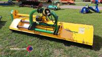 Twyman 3m flail topper c/w hydraulic side shift and rear roller