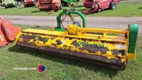 Twyman 3m flail topper c/w hydraulic side shift and rear roller - 2