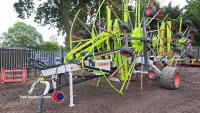 Claas Liner 4000 4 rotor rake, excellent condition ready for work, 15m working width, hydraulic folding and hydraulic width adjustment. 2018, control box in office