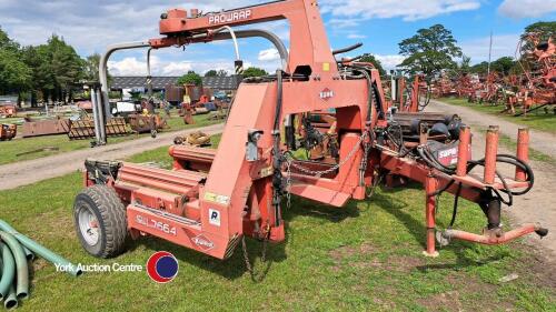 Kuhn SW7664 trailed twin arm square and round bale wrapper, 2010, wrapped last season, control box in office