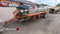Irrigation pipes and trailer, 60 x 4 inch