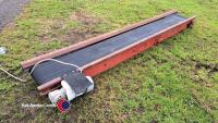 Conveyor 2.9m long x 370mm wide ex Tong grader - 2