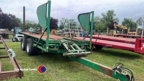 Heath Superchaser bale trailer, tractor nudge bar, 560/45R22.5 tyres, control box in office