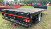22ft flatbed bale trailer, air and hydraulic brakes, low ride height with ramp bar, LED flasher, gwo - 5