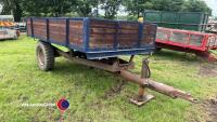 Two wheeled 3T tipping trailer, wooden body, working order
