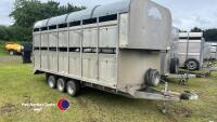 Graham Edwards 14ft tri-axle trailer with sheep decks