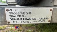 Graham Edwards 8ft cattle /sheep trailer, folding decks, brakes and lights, VGC - 6