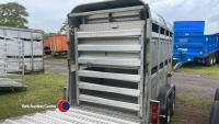 Graham Edwards 8ft cattle /sheep trailer, folding decks, brakes and lights, VGC - 8