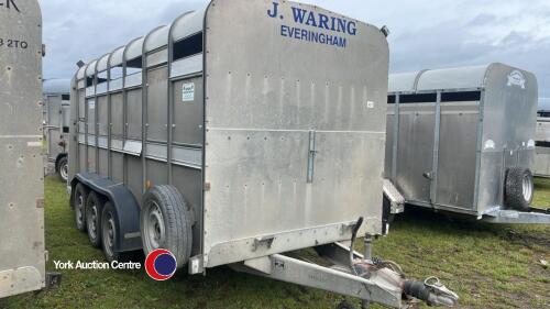 Ifor Williams 14ft tri-axle cattle trailer, key in office