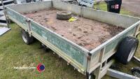 Indespension 12ft twin axle galvanised drop side trailer 3.5T, requires wheel hub - 2