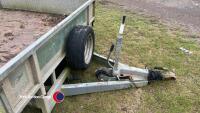 Indespension 12ft twin axle galvanised drop side trailer 3.5T, requires wheel hub - 3