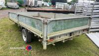 Indespension 12ft twin axle galvanised drop side trailer 3.5T, requires wheel hub - 5