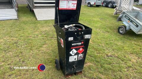 100ltr bunded fuel bowser (Western Cube) with pump, hose and nozzle