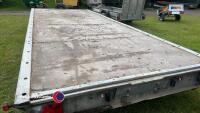 Woodford 18ft flatbed twin wheel flatbed car trailer with ramps, just serviced, gwo - 4