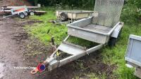 8 x 4 plant trailer c/w twin axles, ramp rear door, mesh floor and bucket rest - 2