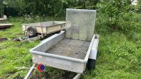 8 x 4 plant trailer c/w twin axles, ramp rear door, mesh floor and bucket rest - 3