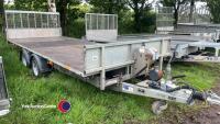 Ifor Williams 3500kg CT166 tilt bed trailer c/w full width ramp and manual winch, 2019 - 2
