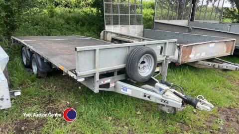 2023 Ifor Williams LM146 Beaver tail twin axle flat bed trailer 3500kg