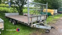 Ifor Williams LM166 twin axle flat bed trailer