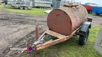 Water/fuel bowser 1000L only used for water, 20mm pipe fittings on back, with brakes - 3