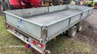 Ifor Williams 16ft trailer c/w sideboards and winch - 6