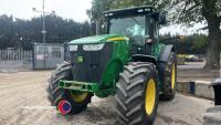 John Deere 7230R tractor, Autopowr gearbox, PUH, electric spools, 7029 hours, YJ62 KFP, key in office - 2