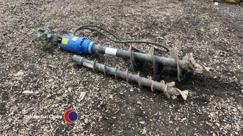 AUG FR torque hole borer for mini digger, oil powered with 150mm and 350mm bore, very useful machine