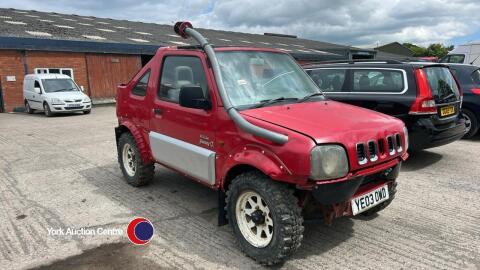 2003 Suzuki Jimny - YE03 OWD - spares or repairs - petrol - 6 former keepers - MOT expired- sold as seen