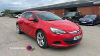2011 Vauxhall Astra GTC Sport S/S Turbo - 1362cc -petrol - YD12 VOO, 5 former keepers - hpi clear - MOT expired 9.5.25 - 103013 mileage - V5 in office - 9