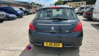 2011 Peugeot 308 Active HDI 5 door hatchback, diesel, manual, 1.6L, 2 former keepers, 99,000miles, dark blue. GS61BSV, hpi clear, MOT 11.9.25, V5 in office - 4