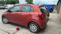 2018 Kia Picanto (Burnt Orange), YC68 FRR, 5 door, 1litre, petrol, 5 speed gearbox, 2 sets of keys, approx 1937 miles, no log book, no MOT, hpi clear - 3