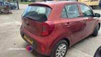 2018 Kia Picanto (Burnt Orange), YC68 FRR, 5 door, 1litre, petrol, 5 speed gearbox, 2 sets of keys, approx 1937 miles, no log book, no MOT, hpi clear - 4
