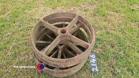 Set of 6 Cambridge roller rings. 2.5in shaft size, 23in diameter - 2