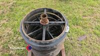 Set of 7 roller rings with very little use. 2.5 in shaft size, 20 in diameter - 2