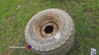 Pair of 10.0/7.5 R15.3 wheels and tyres - 2