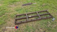 Tractor loader muck fork frame