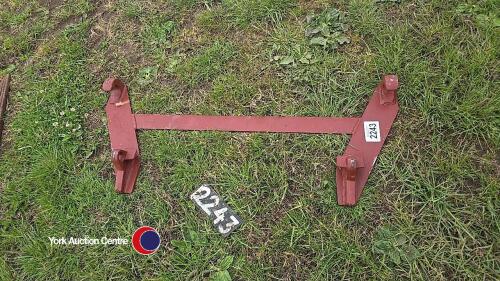 Euro quick hitch weld on loader bracket